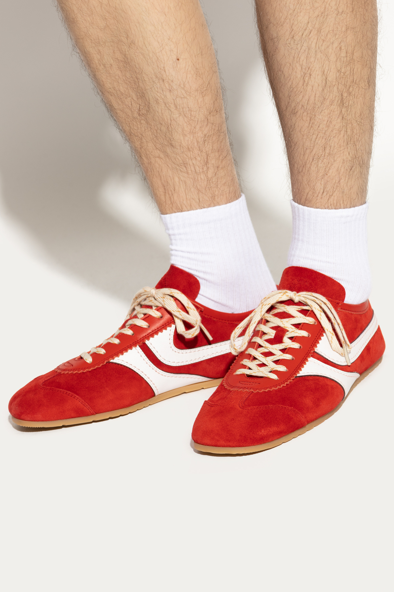 Red Leather sports shoes Dries Van Noten - Vitkac Canada